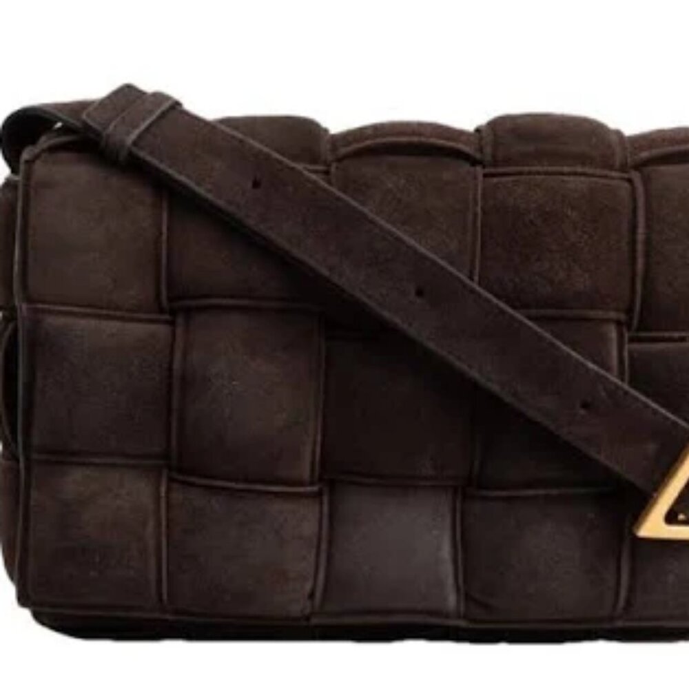 Bottega Veneta Cassette Suede Crossbody Bag